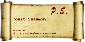 Poszt Salamon névjegykártya